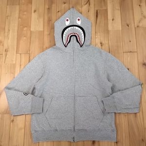 BAPE 2005 2nd Shark Full Zip Hoodie Gray